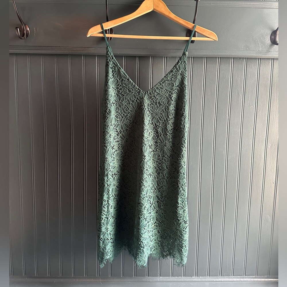 Speechless Dark Green Lace Dress